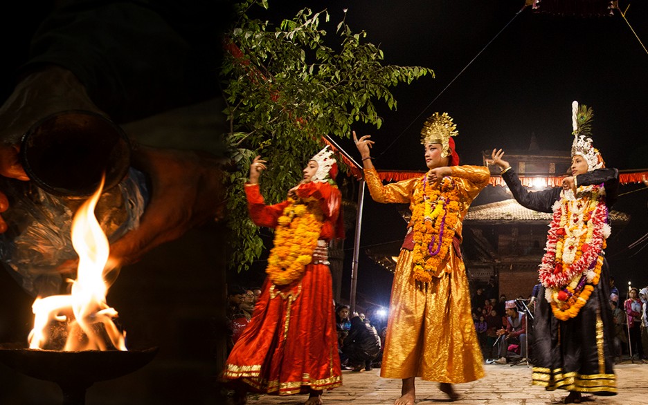 कार्तिक नृत्यः यसरी हुँदैछ आज राति बराह नृत्य मञ्चन