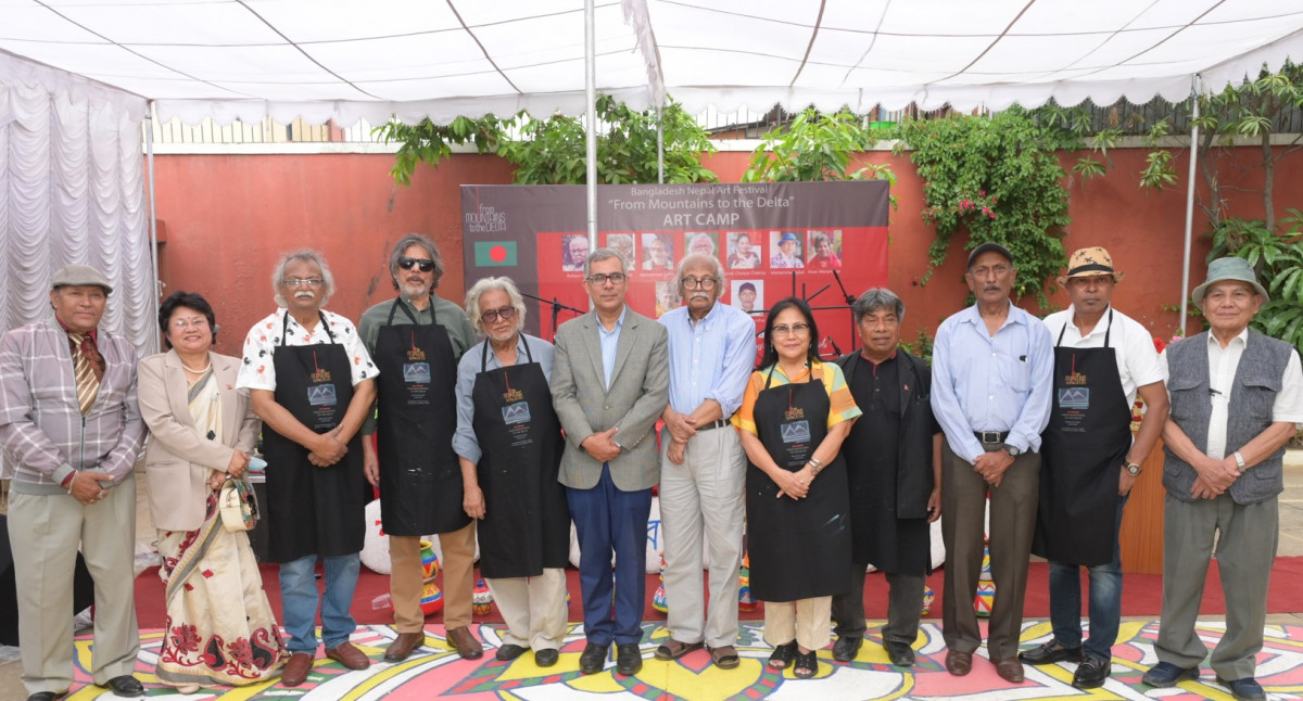 Bangladesh Embassy in Kathmandu organizes daylong art camp on the theme ‘From Mountains to the Delta’